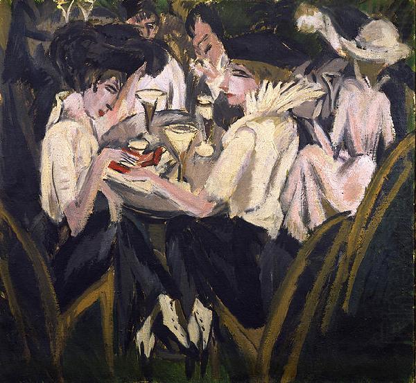 Ernst Ludwig Kirchner Im CafEgarten china oil painting image